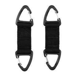 Dubbel karbinhake, Svart - 2-pack